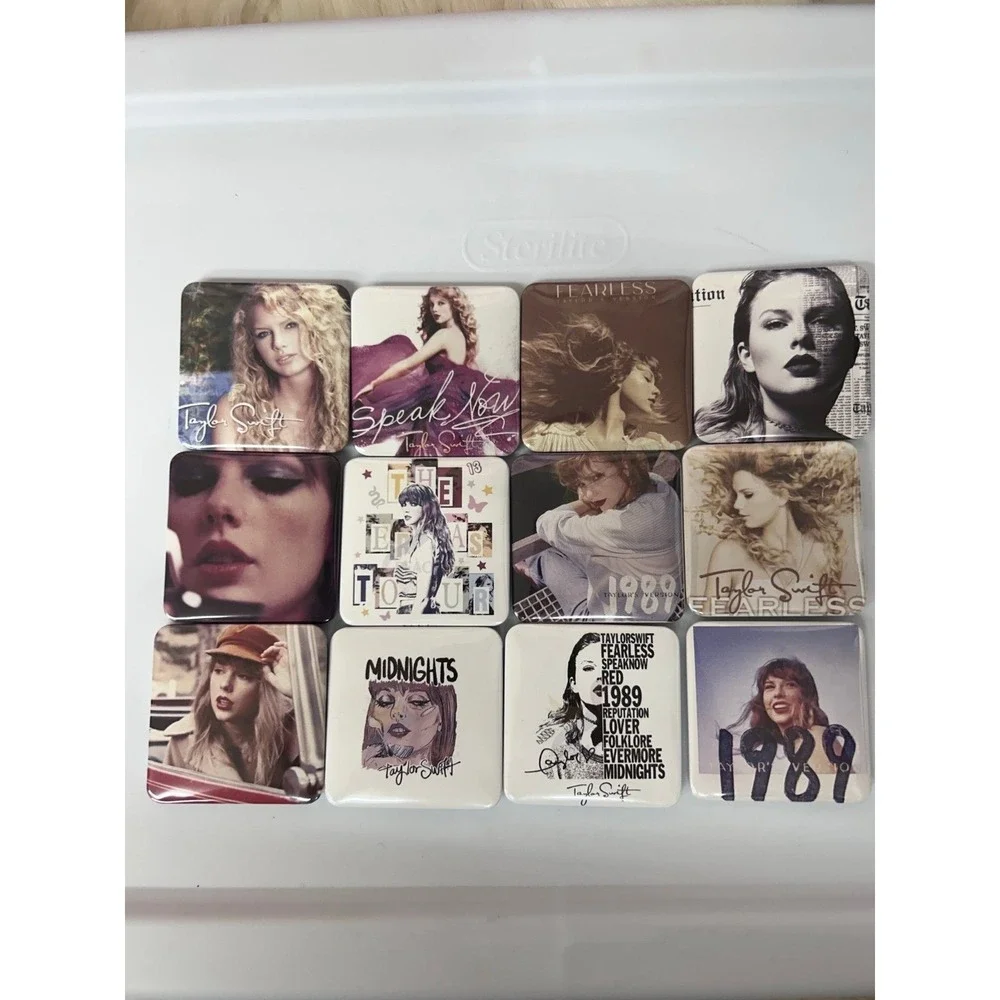 Lot of 12 taylor swift fridge magnets 2x2